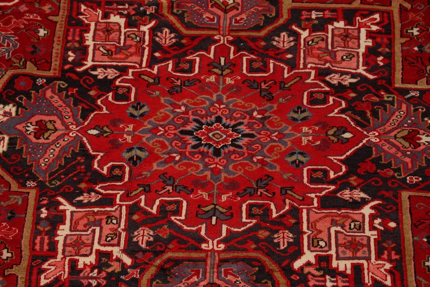 Geometric Red Heriz Persian Area Rug 8x11