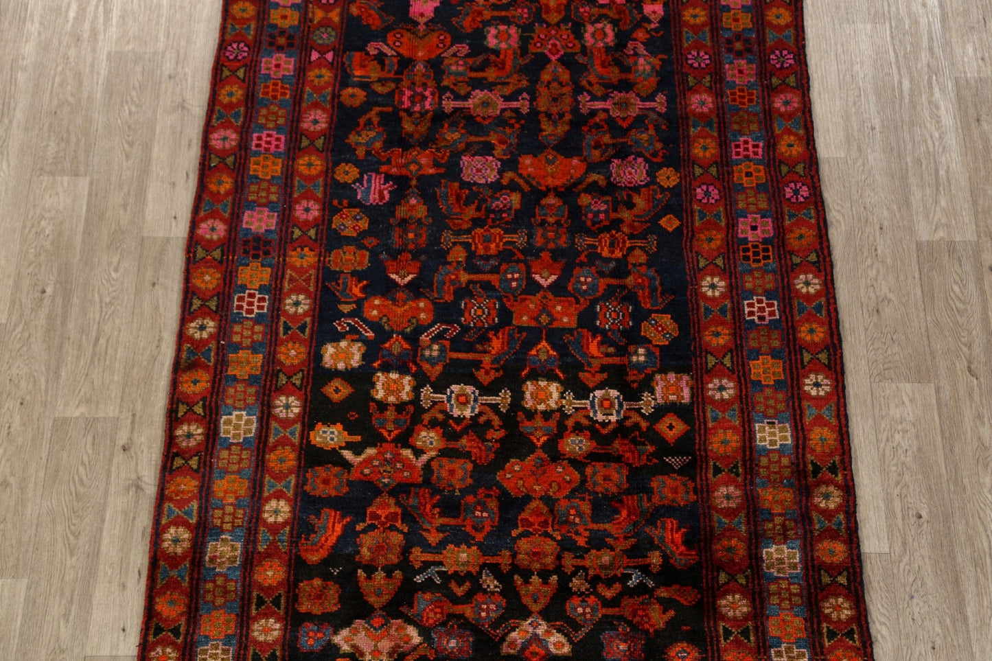 100% Vegetable Dye Geometric Bidjar Persian Area Rug 5x9