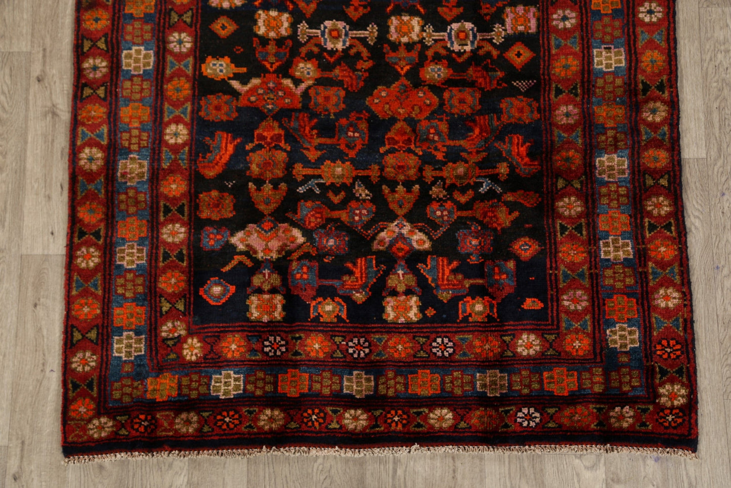 100% Vegetable Dye Geometric Bidjar Persian Area Rug 5x9