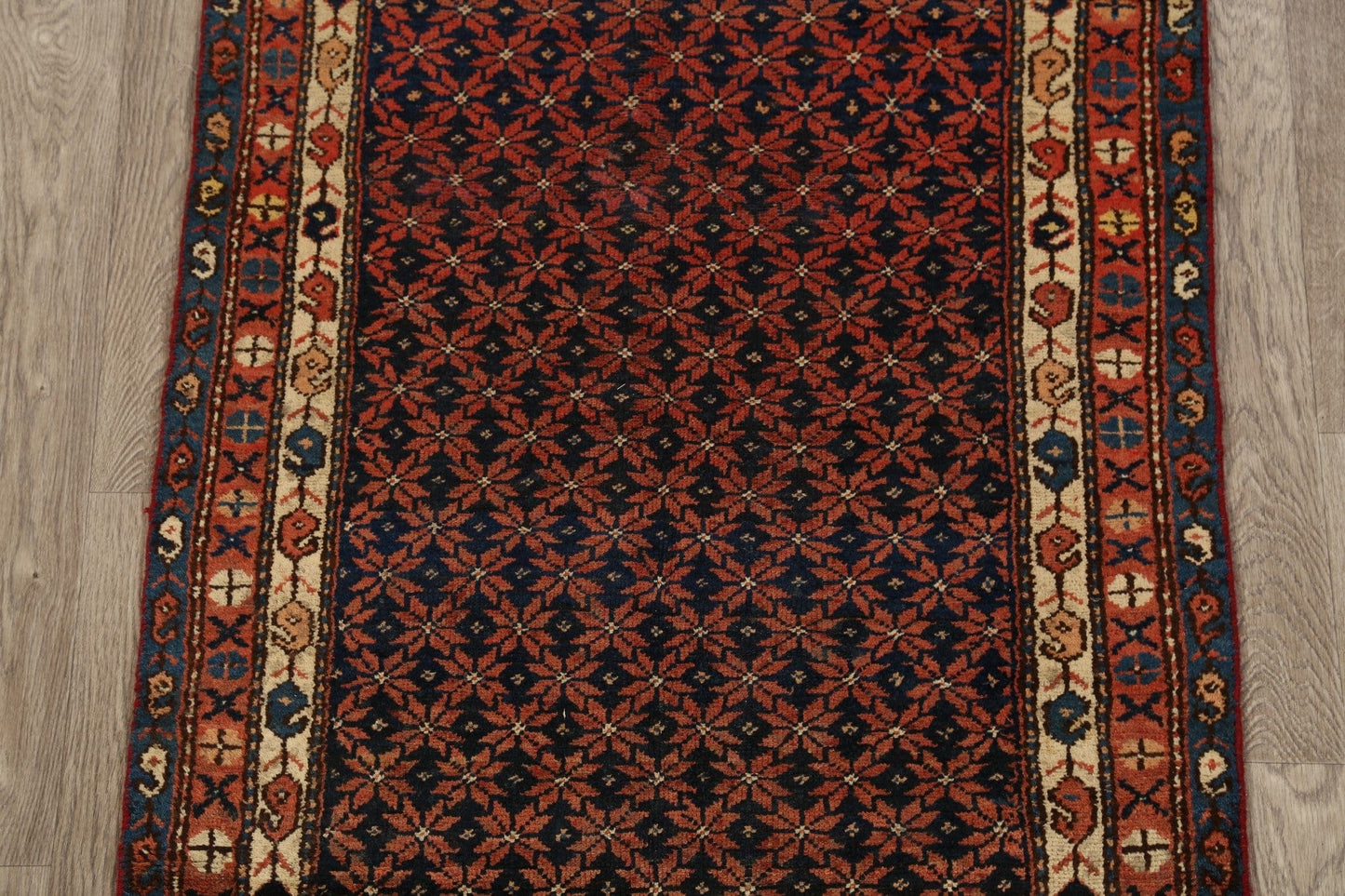 Antique Vegetable Dye Malayer Persian Runner Rug 3x13