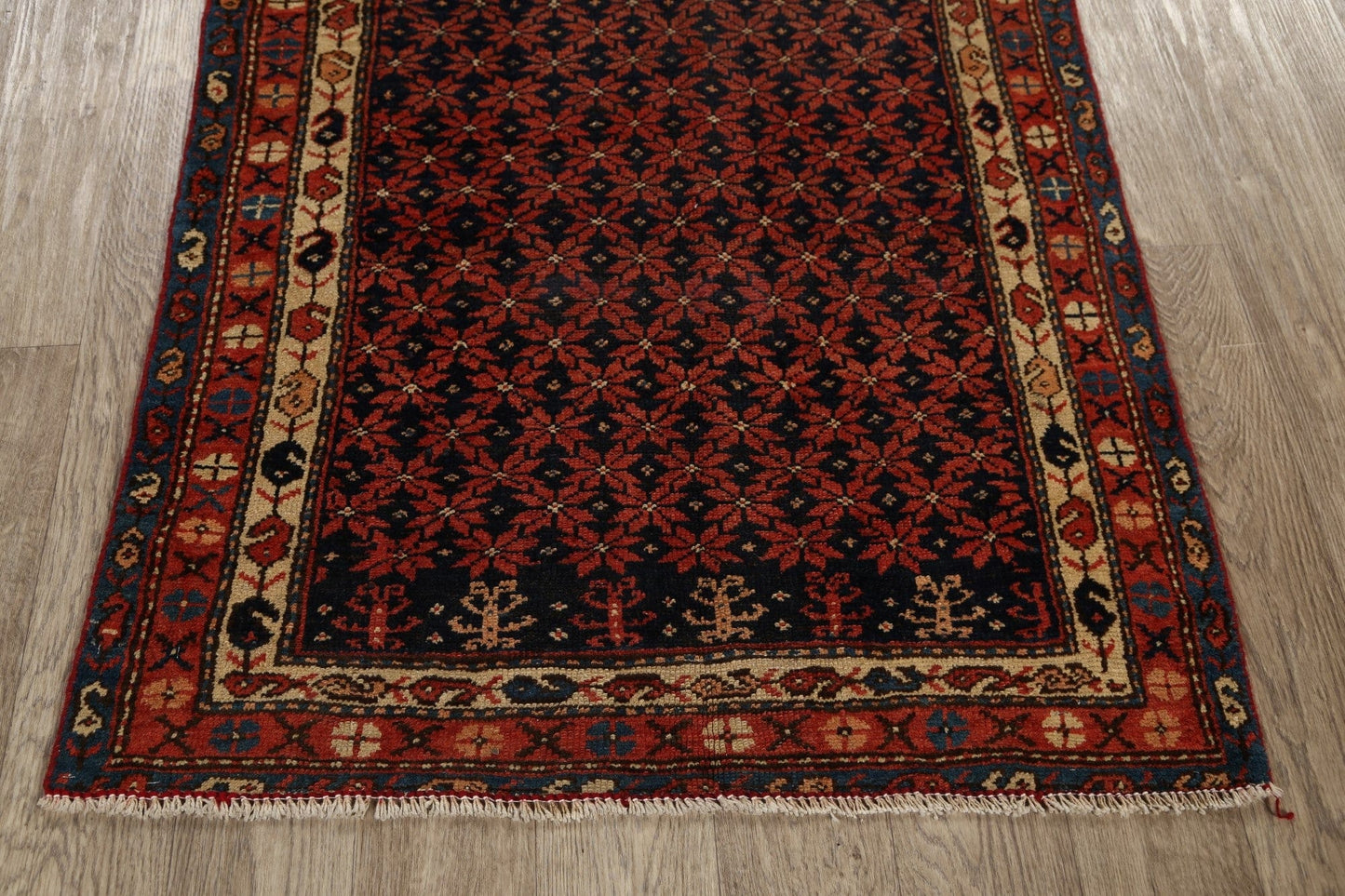 Antique Vegetable Dye Malayer Persian Runner Rug 3x13