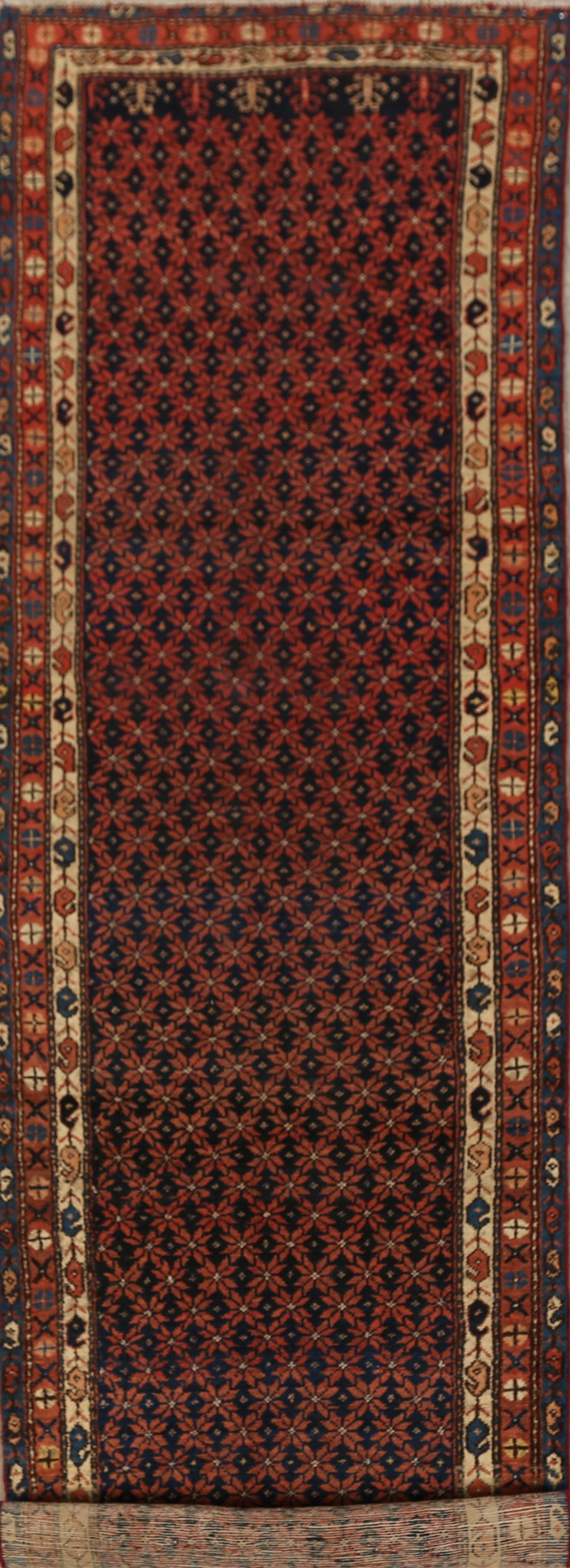 Antique Vegetable Dye Malayer Persian Runner Rug 3x13