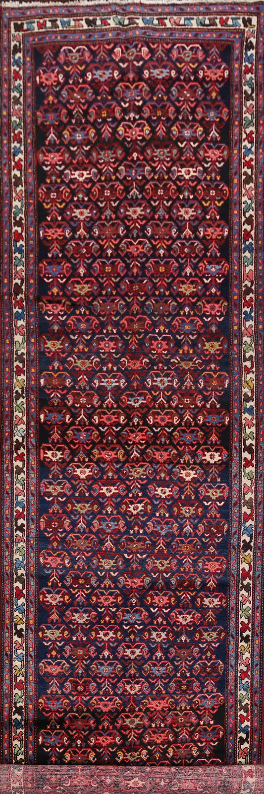 100% Vegetable Dye Bakhtiari Persian Runner Rug 4x18