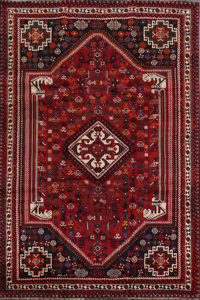 Tribal Geometric Shiraz Persian Area Rug 5x9