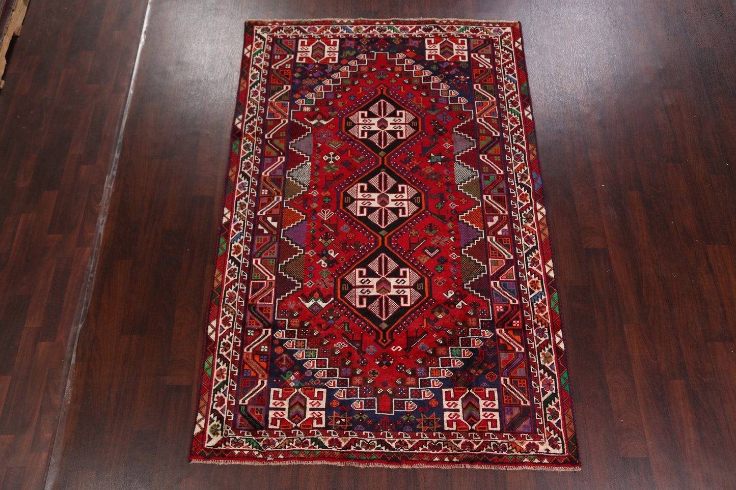 Tribal Geometric Shiraz Persian Area Rug 6x9