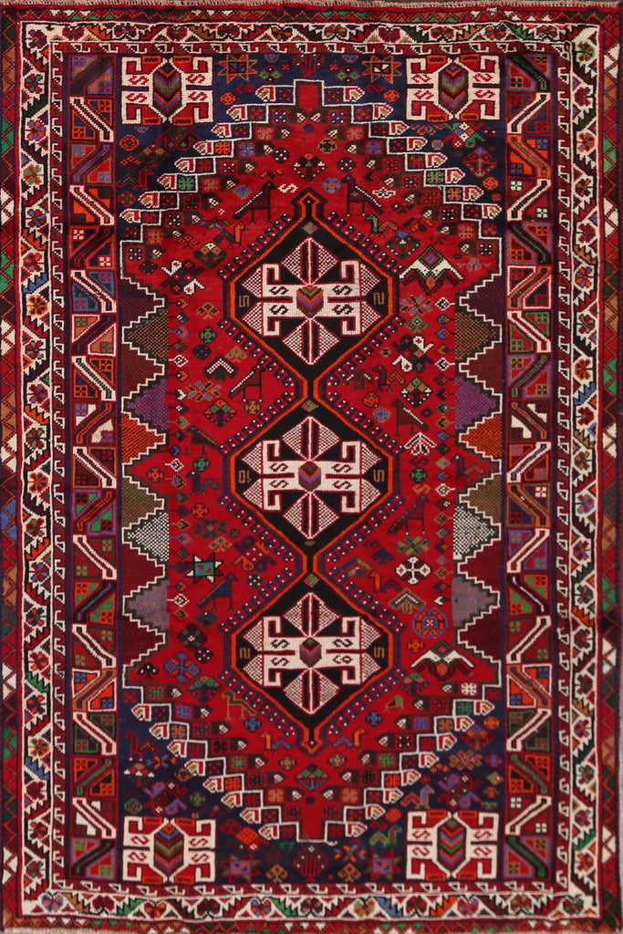 Tribal Geometric Shiraz Persian Area Rug 6x9