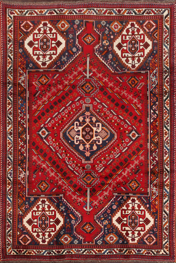 Tribal Geometric Shiraz Persian Area Rug 5x9