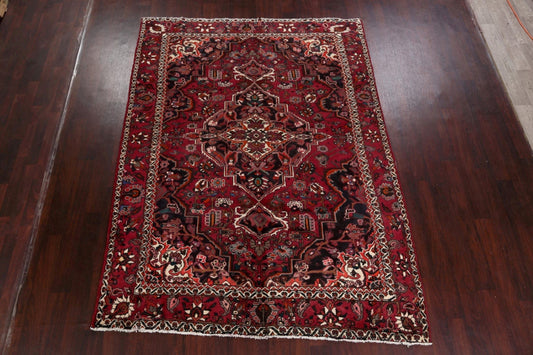 Geometric Red Bakhtiari Persian Area Rug 7x9