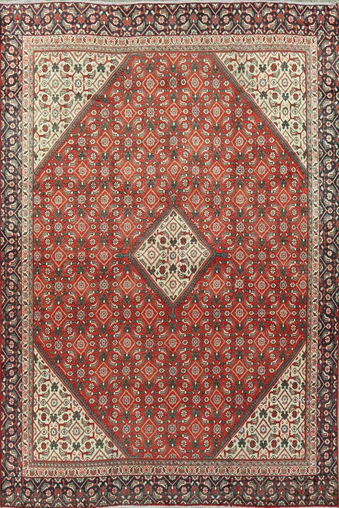 Vintage Geometric Mahal Persian Area Rug 9x12