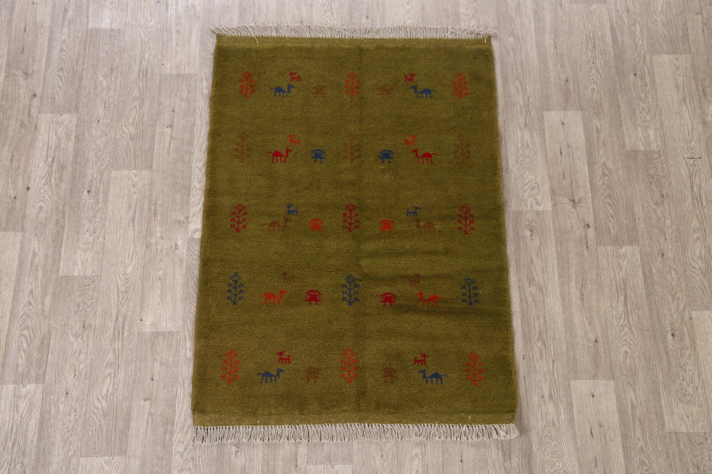 Tribal Gabbeh Shiraz Persian Rug 4x5