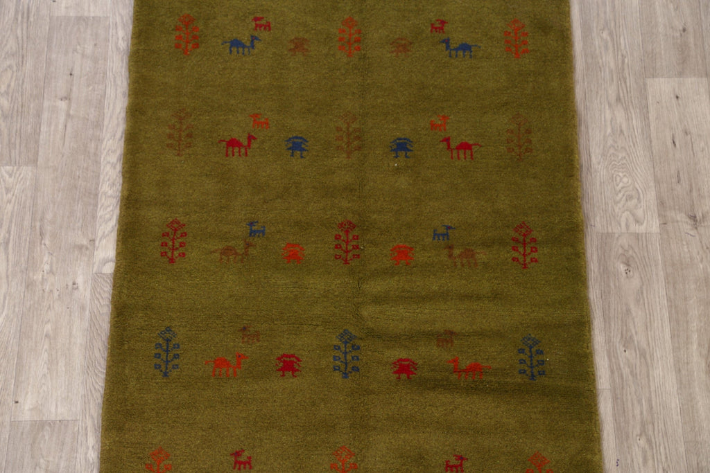 Tribal Gabbeh Shiraz Persian Rug 4x5