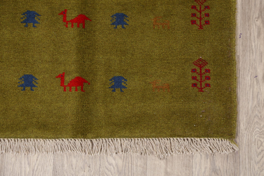 Animals Tribal Gabbeh Shiraz Persian Area Rug 3x5