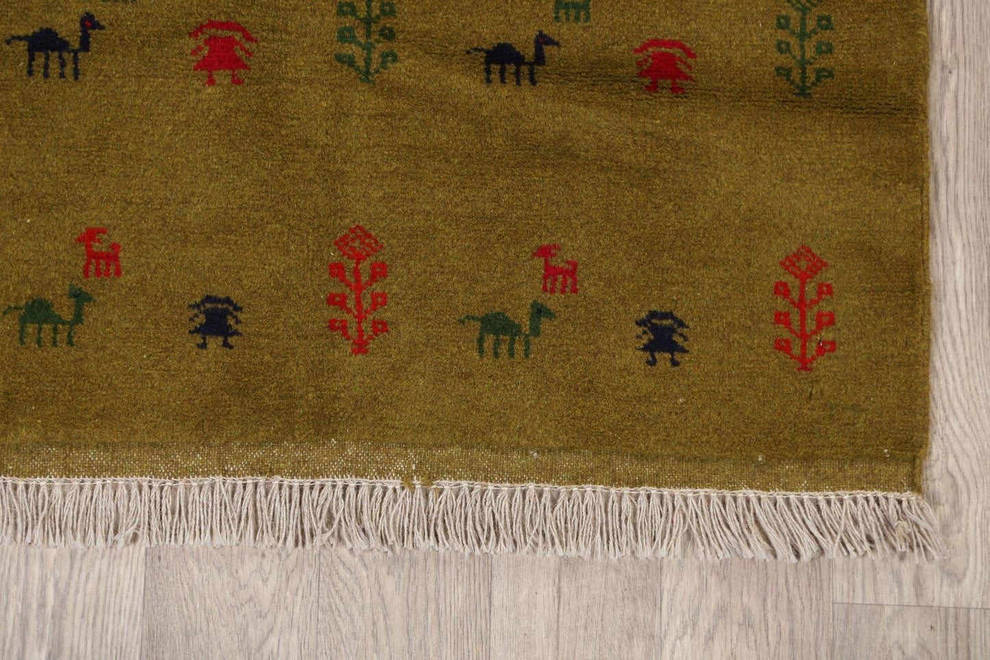 Animals Tribal Gabbeh Shiraz Persian Area Rug 4x5