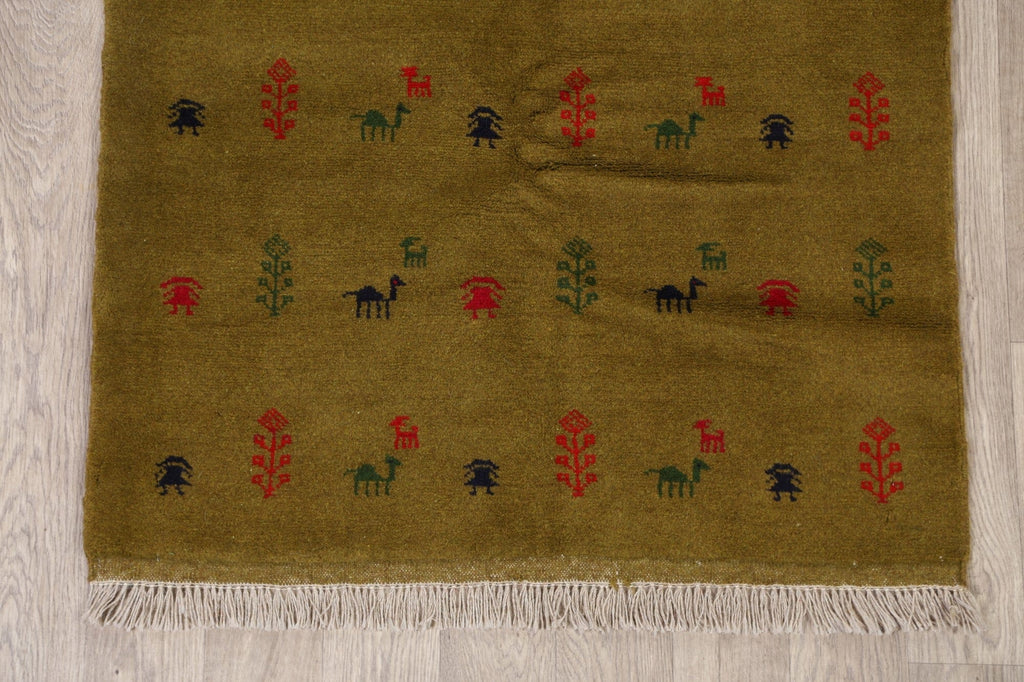 Animals Tribal Gabbeh Shiraz Persian Area Rug 4x5