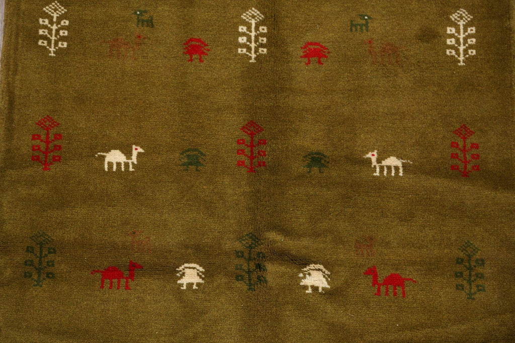 Animals Tribal Gabbeh Shiraz Persian Area Rug 4x5