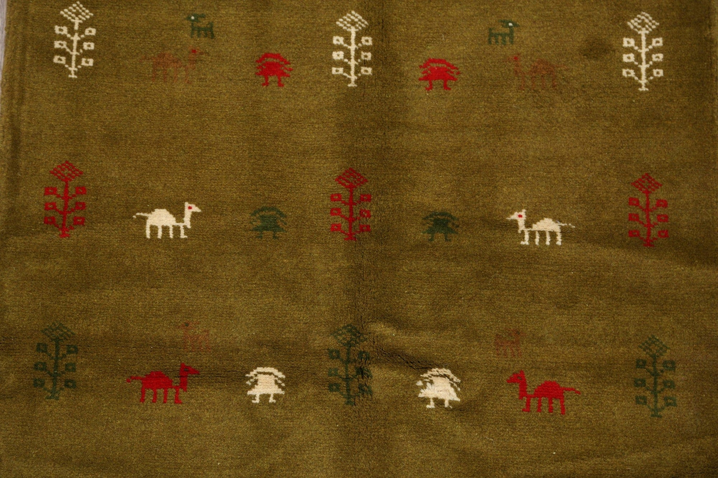 Animals Tribal Gabbeh Shiraz Persian Area Rug 4x5