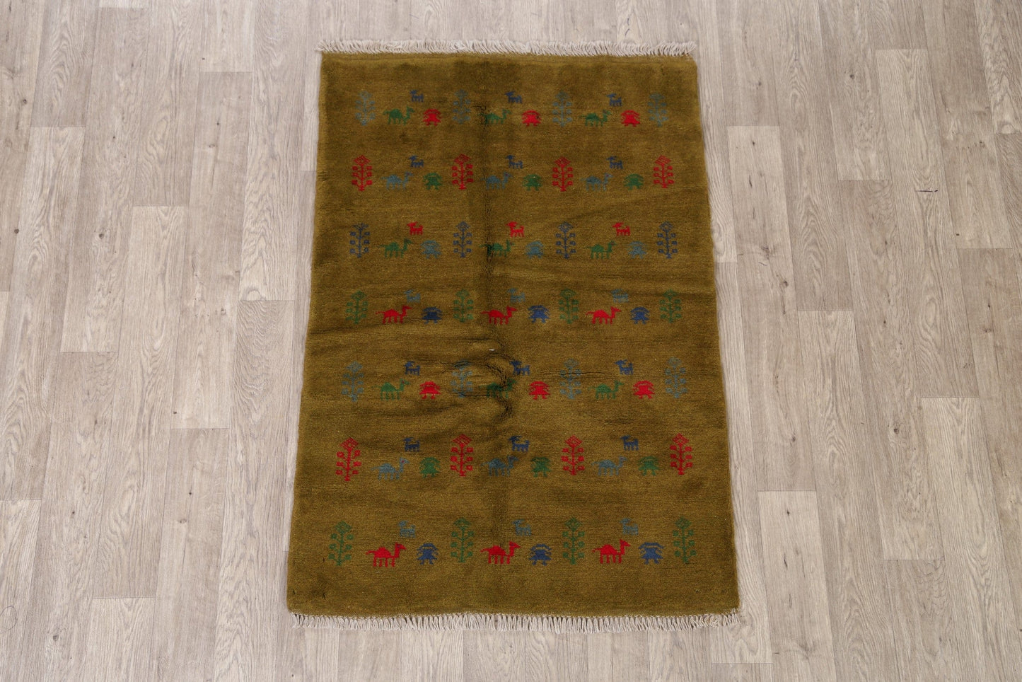 Tribal Gabbeh Shiraz Persian Area Rug 3x5