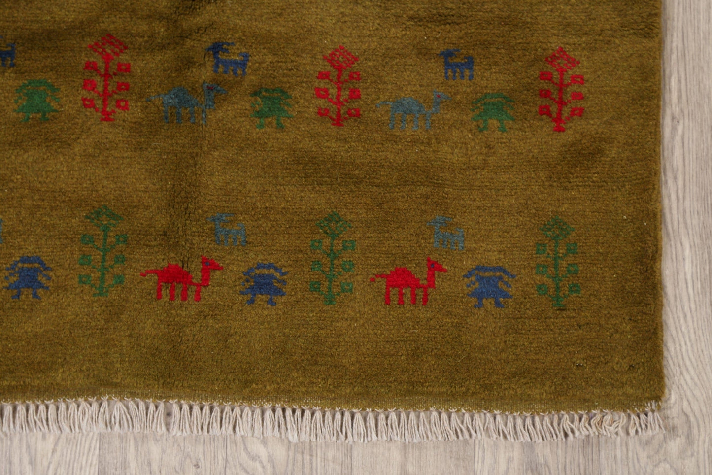 Tribal Gabbeh Shiraz Persian Area Rug 3x5