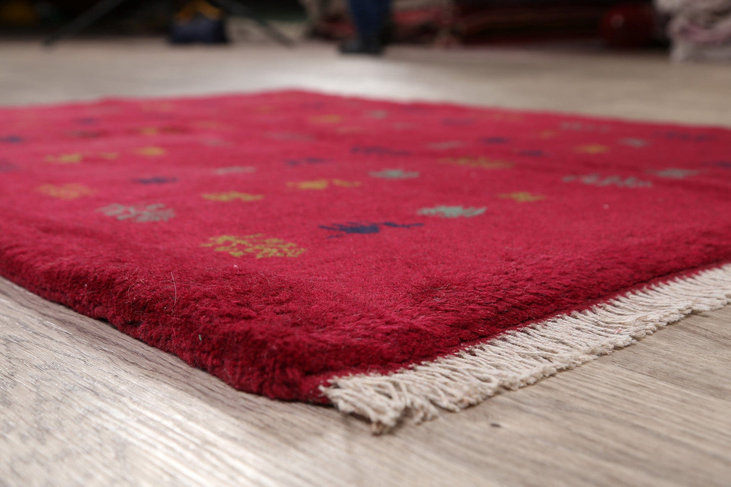 Tribal Red Gabbeh Shiraz Persian Area Rug 4x5