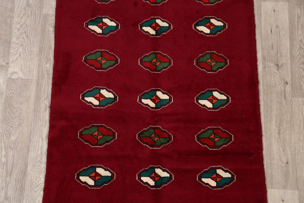 Geometric Red Gabbeh Shiraz Persian Area Rug 3x5