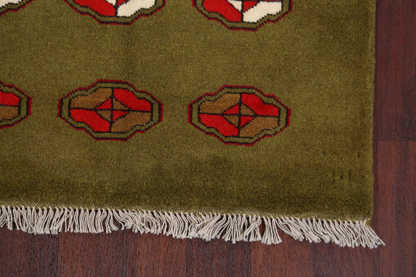 Green Geometric Gabbeh Shiraz Persian Area Rug 3x5