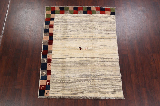 Tribal Gabbeh Shiraz Persian Area Rug 5x7