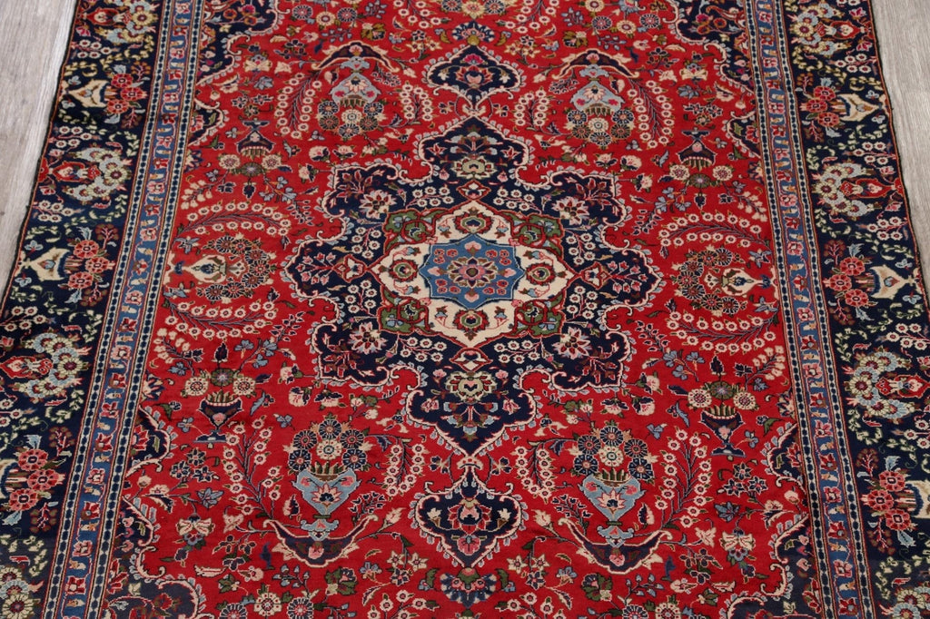 Floral Red Sarouk Persian Area Rug 7x11