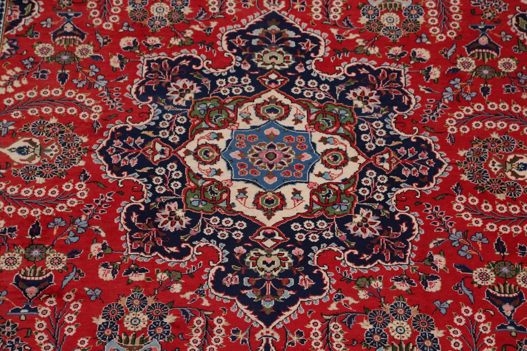 Floral Red Sarouk Persian Area Rug 7x11