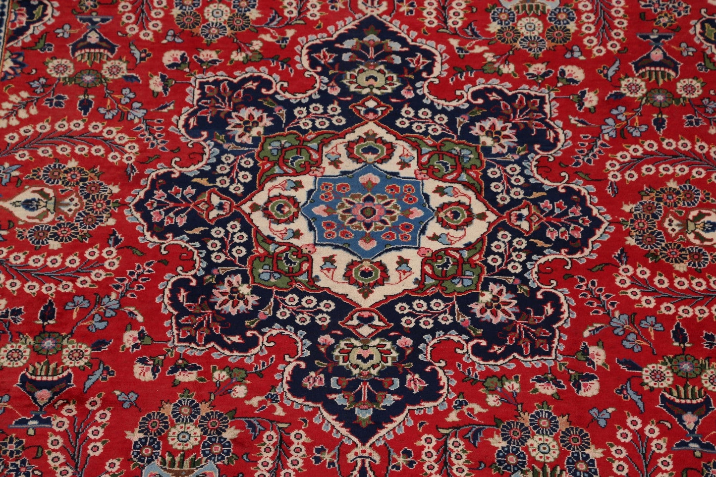 Floral Red Sarouk Persian Area Rug 7x11