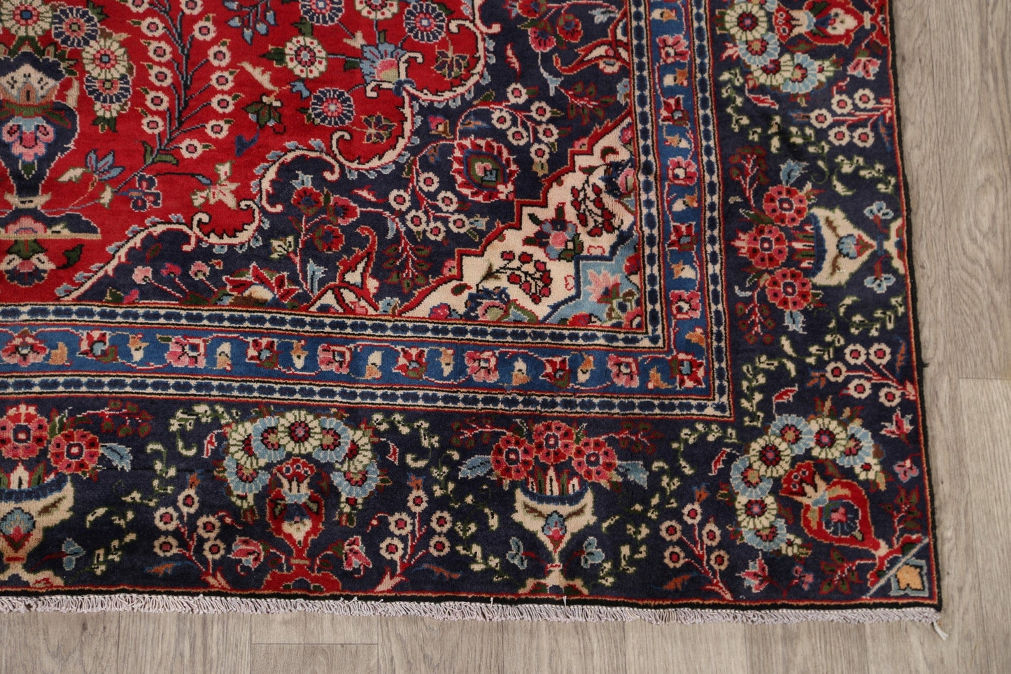 Floral Red Sarouk Persian Area Rug 7x11