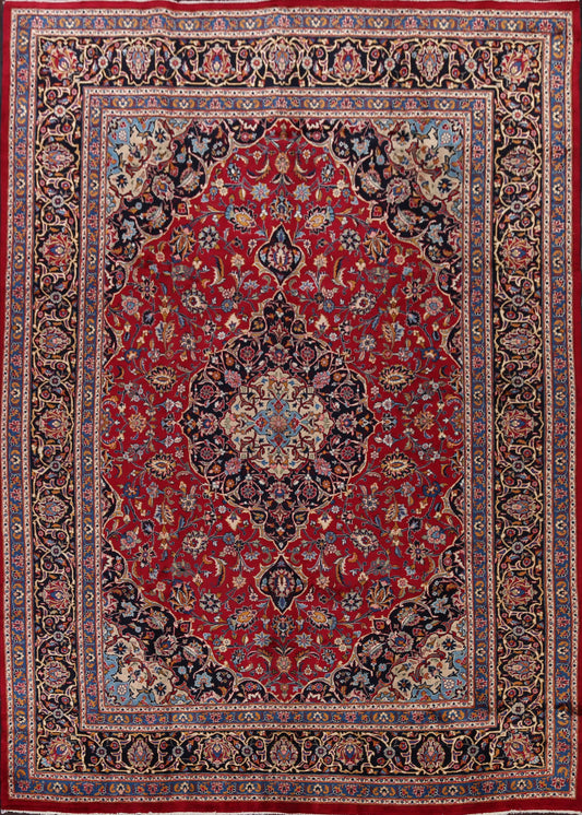 Vintage Floral Red Kashmar Persian Area Rug 8x11