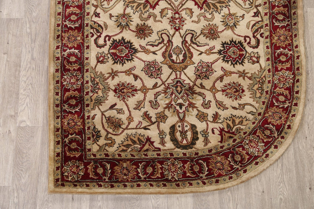 Beige Floral Agra Oriental Area Rug 5x8