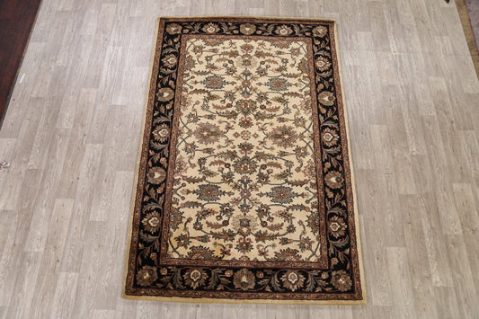 Ivory Floral Agra Oriental Area Rug 5x8