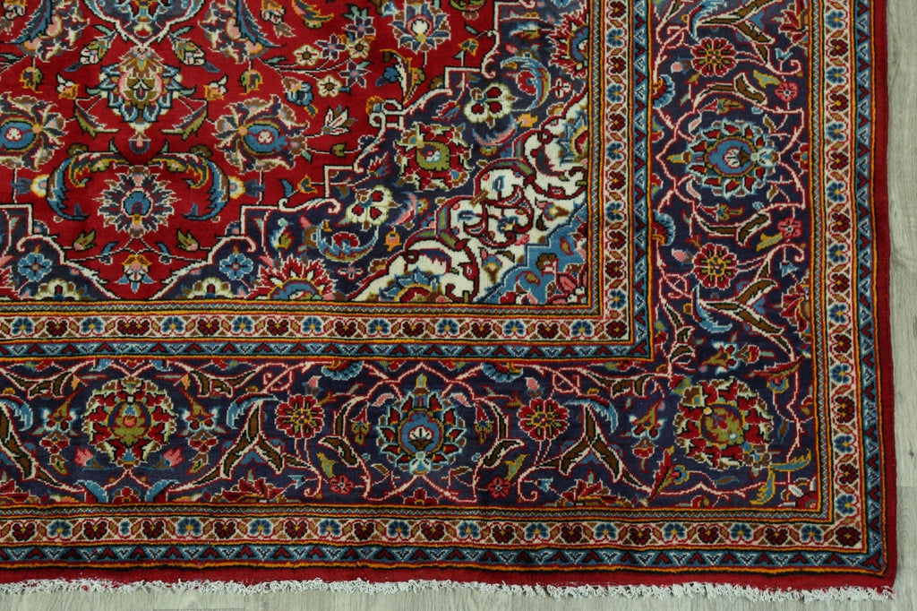 Vintage Floral Red Kashan Persian Area Rug 8x12