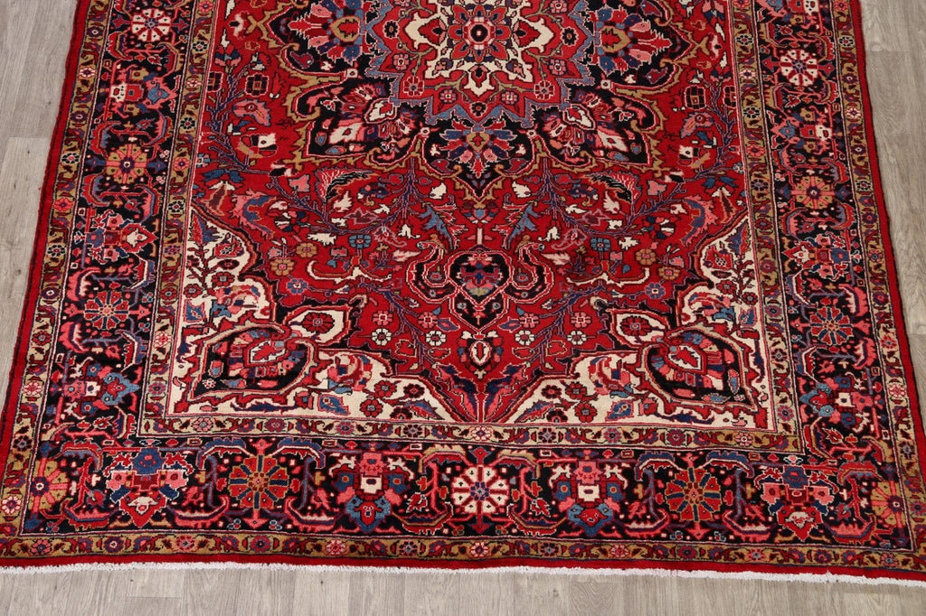 Vintage Floral Red Heriz Persian Area Rug 8x12