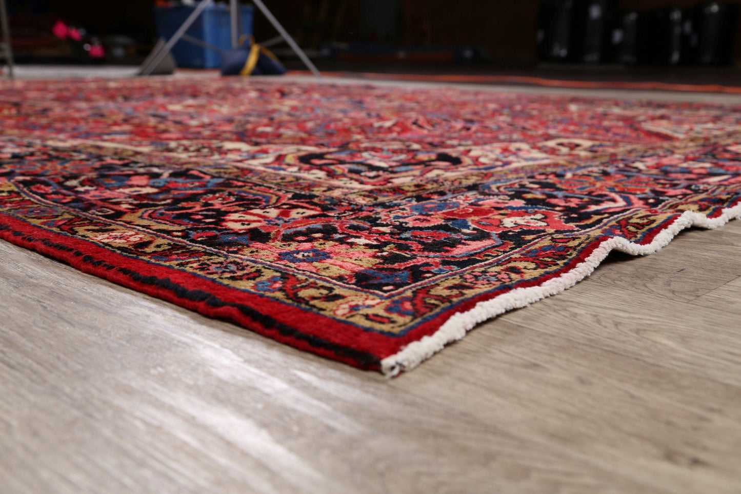 Vintage Floral Red Heriz Persian Area Rug 8x12