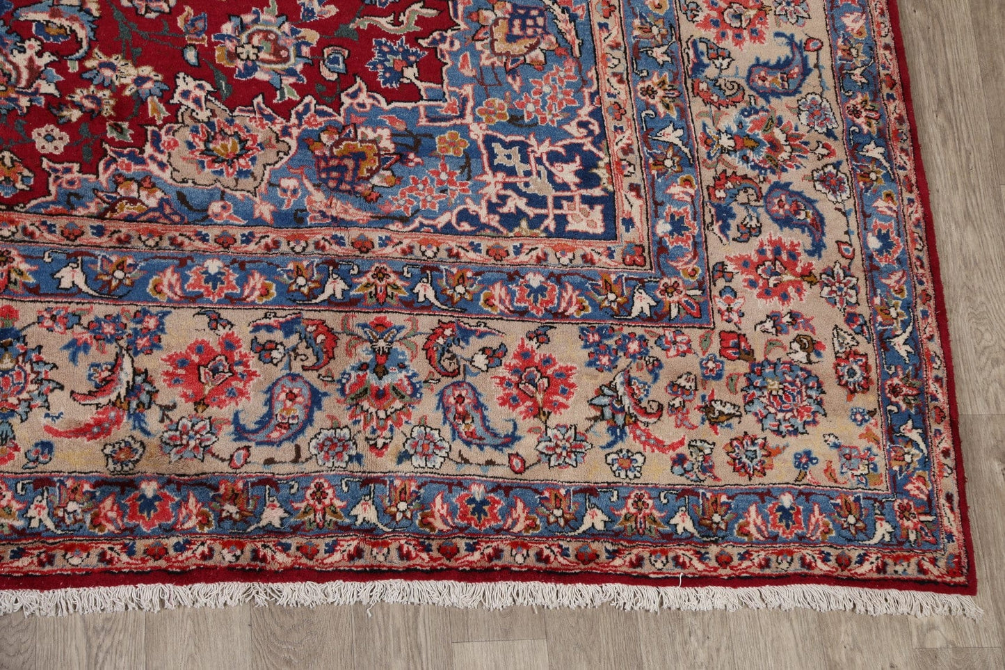 100% Vegetable Dye Red Yazd Persian Area Rug 10x13