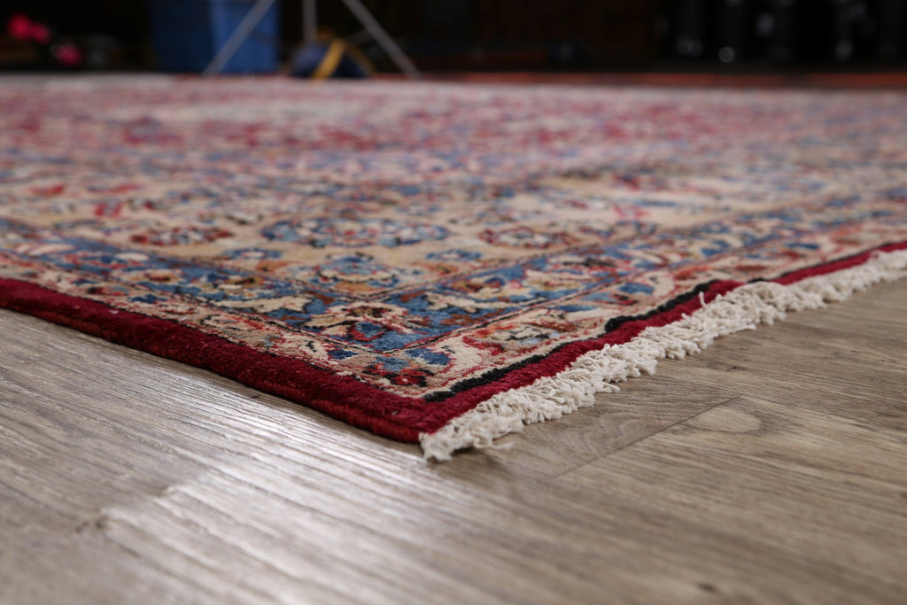 100% Vegetable Dye Red Yazd Persian Area Rug 10x13