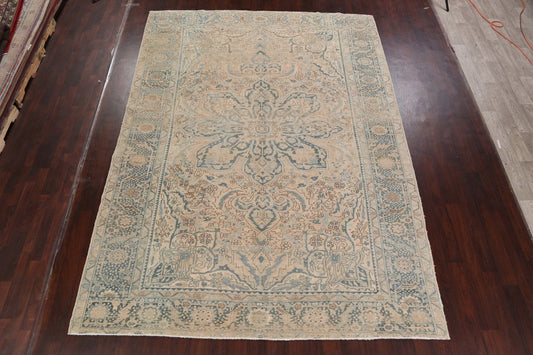 Muted Geometric Heriz Persian Area Rug 9x12