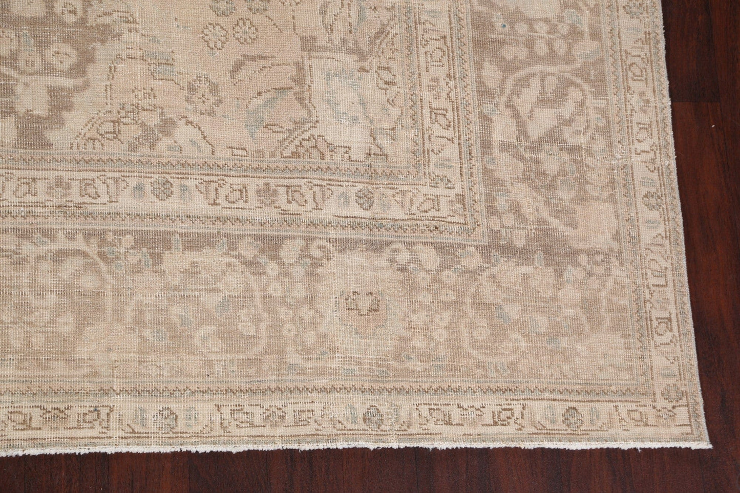 Antique Geometric Muted Heriz Persian Area Rug 8x12