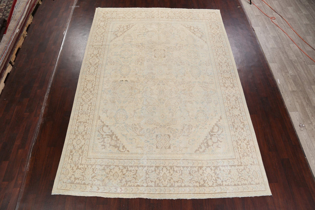 Antique Floral Mahal Persian Area Rug 9x12