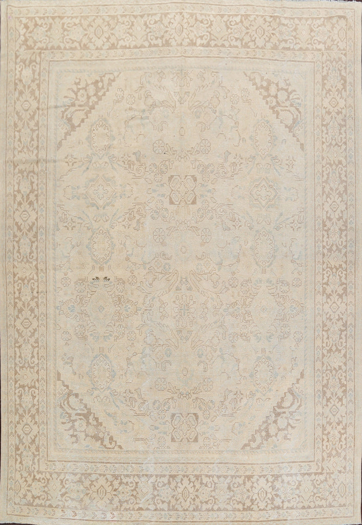 Antique Floral Mahal Persian Area Rug 9x12