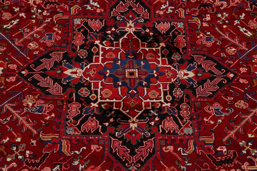 Geometric Red Heriz Serapi Persian Area Rug 9x12