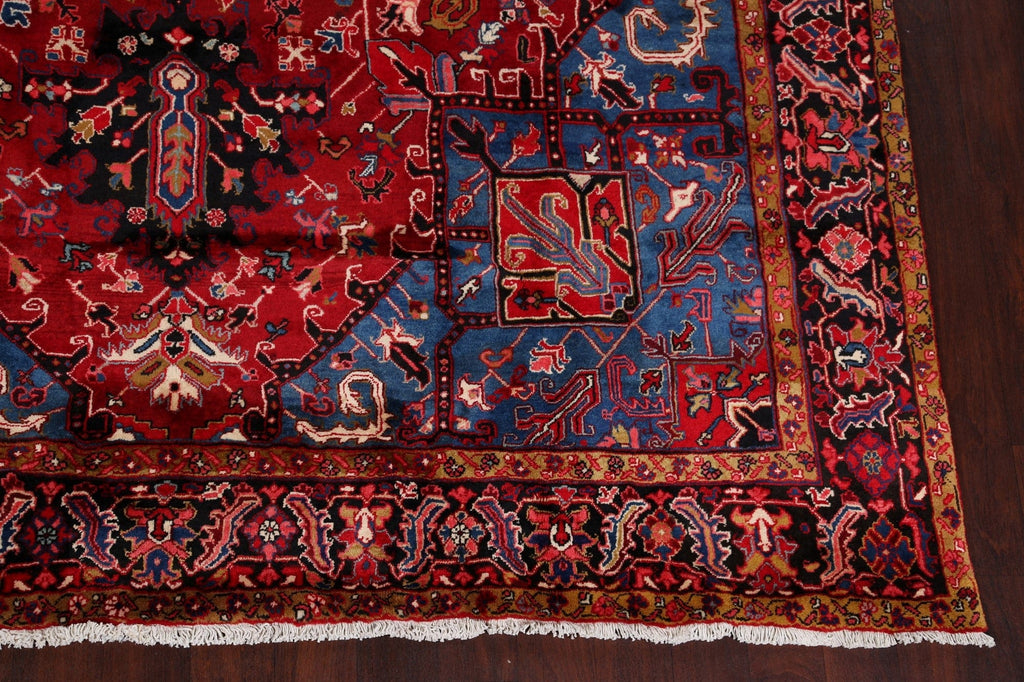 Geometric Red Heriz Serapi Persian Area Rug 9x12