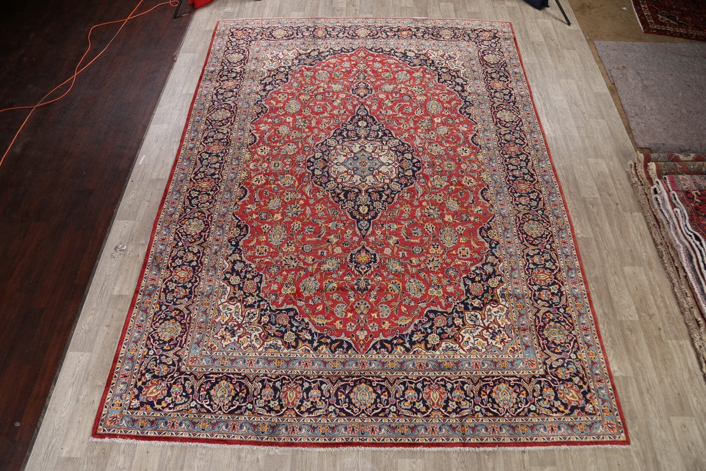 Vintage Floral Kashan Persian Area Rug 10x13