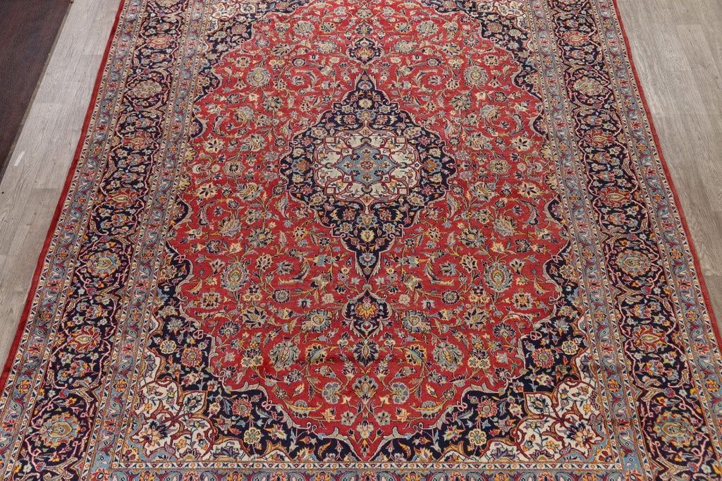 Vintage Floral Kashan Persian Area Rug 10x13