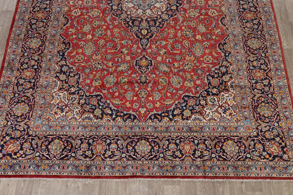 Vintage Floral Kashan Persian Area Rug 10x13