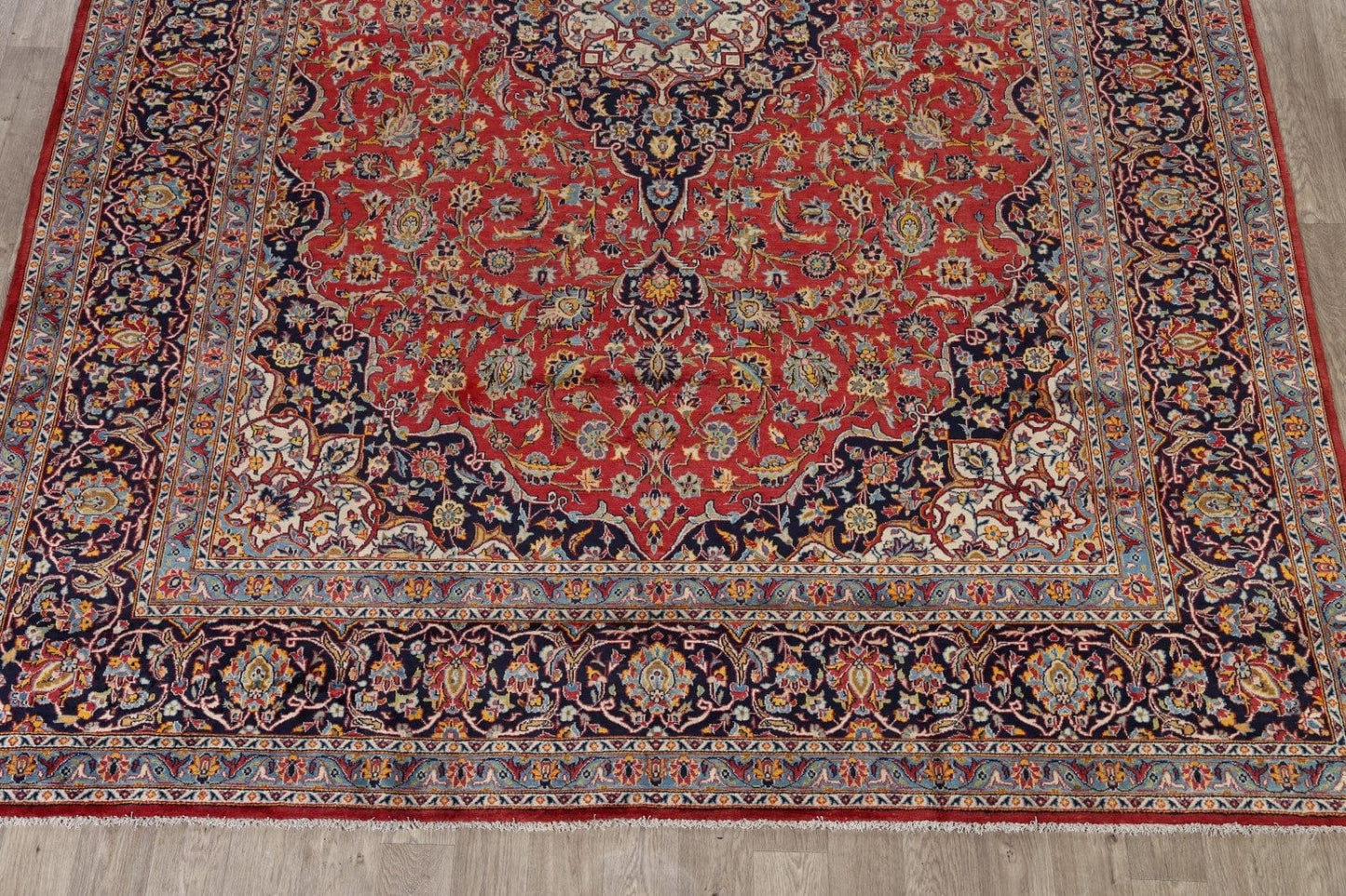 Vintage Floral Kashan Persian Area Rug 10x13