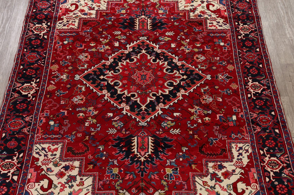 Geometric Red Heriz Persian Area Rug 8x12