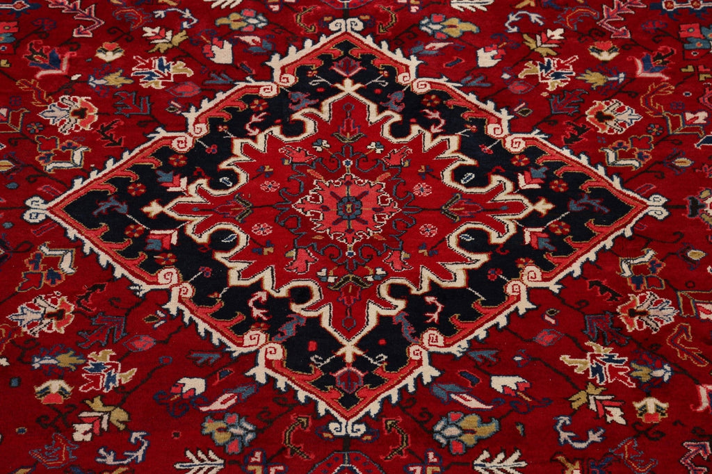 Geometric Red Heriz Persian Area Rug 8x12